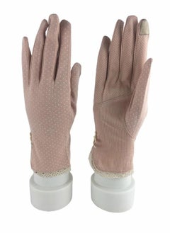 SFMW Pair Women Sun Protective UV Protection Summer Sunblock Touchscreen Gloves for Driving Riding  - Image 2