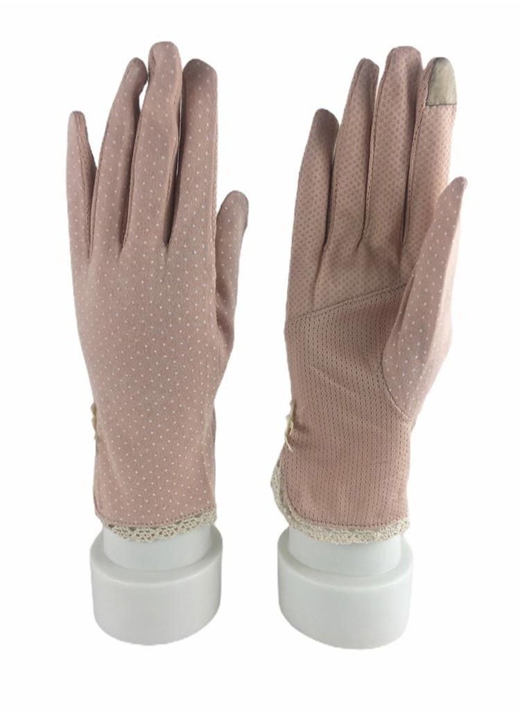 SFMW Pair Women Sun Protective UV Protection Summer Sunblock Touchscreen Gloves for Driving Riding  - Image 2