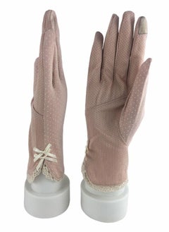 SFMW Pair Women Sun Protective UV Protection Summer Sunblock Touchscreen Gloves for Driving Riding  - Image 3