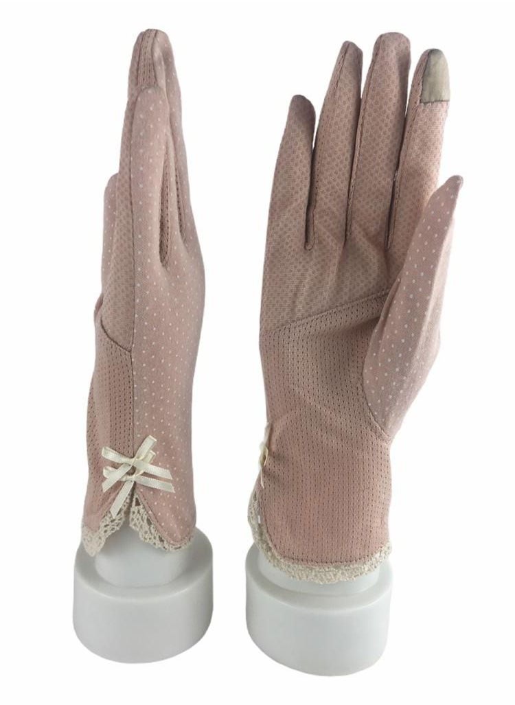 SFMW Pair Women Sun Protective UV Protection Summer Sunblock Touchscreen Gloves for Driving Riding  - Image 3