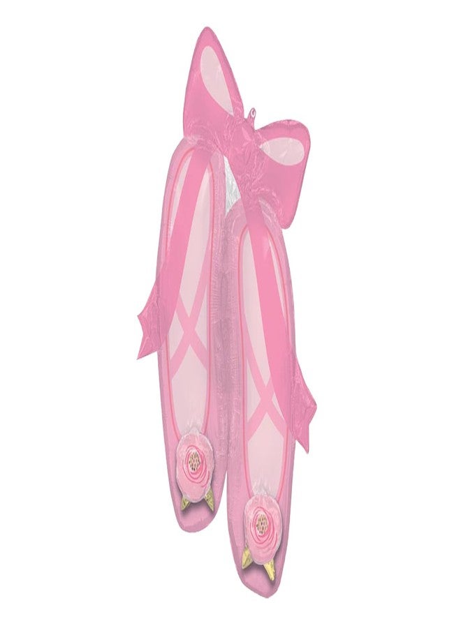 Artisan Owl Pink Ballerina Slippers Jumbo 40" Foil Party Balloon - Image 2
