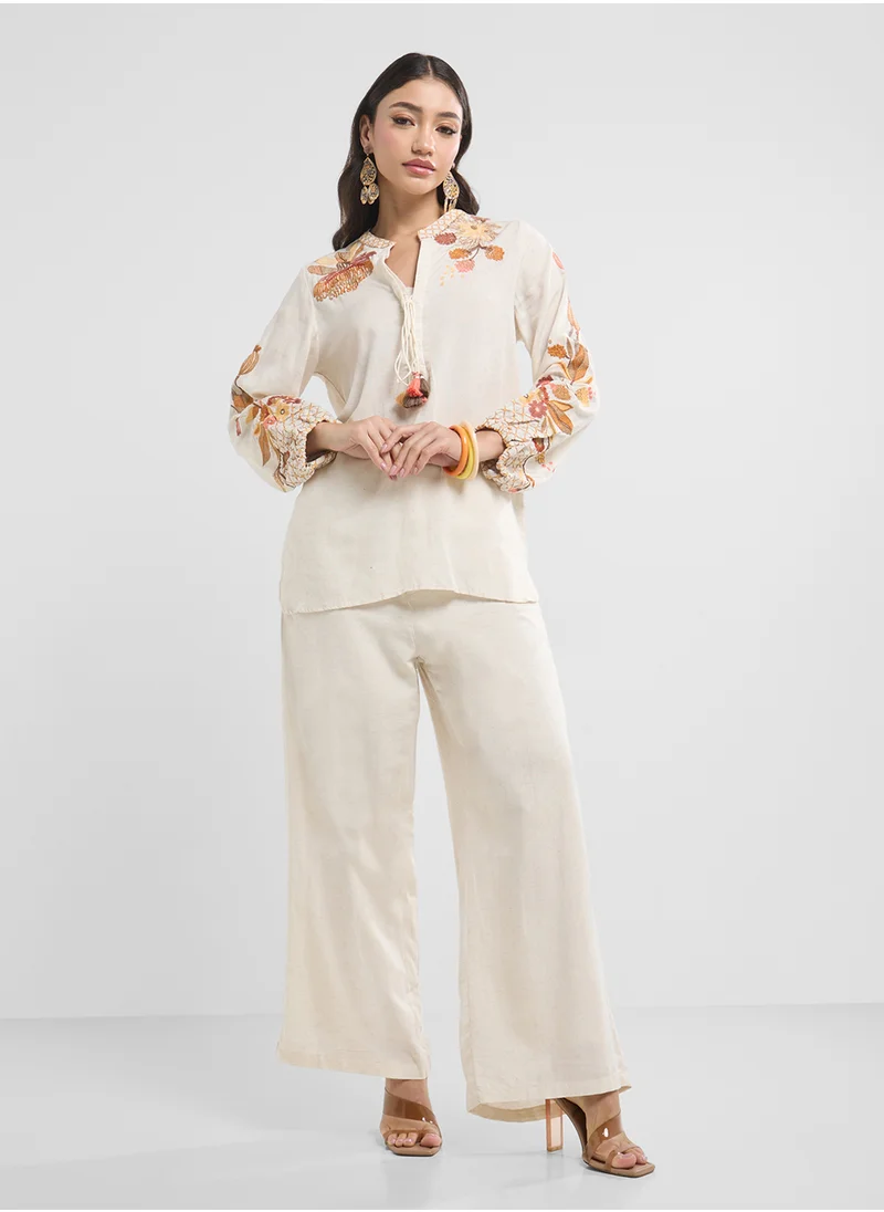 Biba Printed Kurta & Palazzo Set