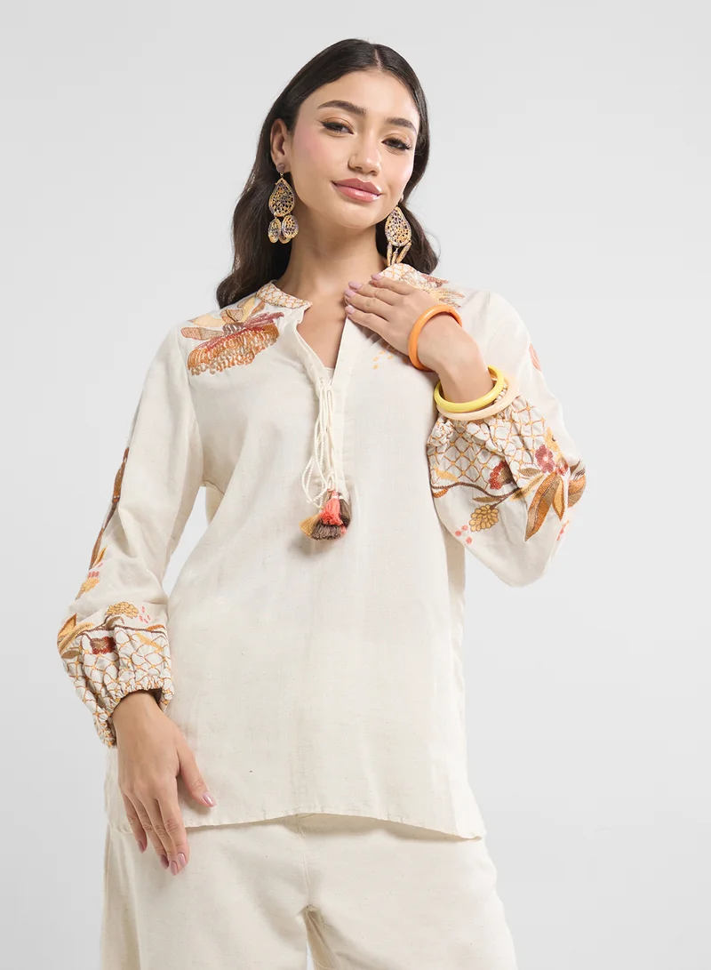 Biba Printed Kurta & Palazzo Set