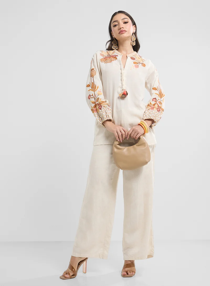 Biba Printed Kurta & Palazzo Set