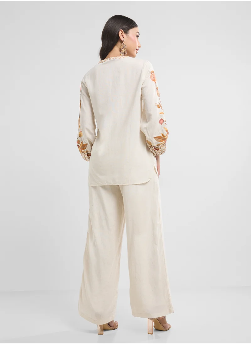 Biba Printed Kurta & Palazzo Set