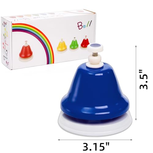 Noamus 8 Notes Desk Bells, Music Bell Percussion Instrument, Colorful Diatonic Metal Bells, Chromatic Musical Table Bell for Church Chorus Holiday Party Supplies Birthday Gift - Image 2