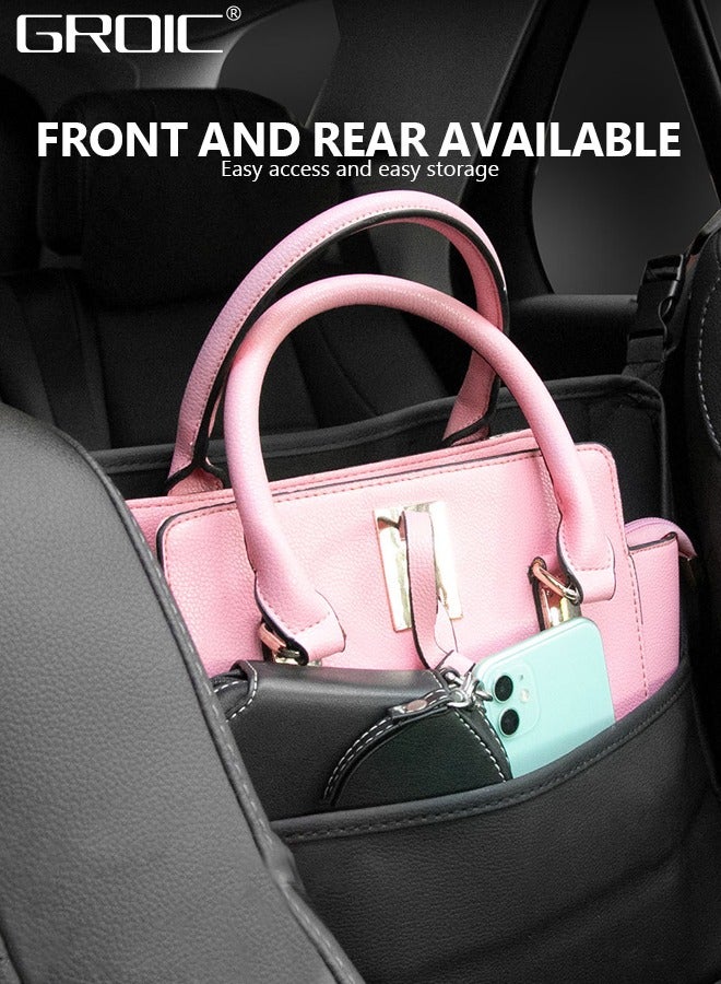 GROIC Car Purse Holder Between Seats,Car Handbag Holder for Front Seat, Large Capacity Automotive Car Organizers Between Seats for Phones Documents Cups and More  - Image 4