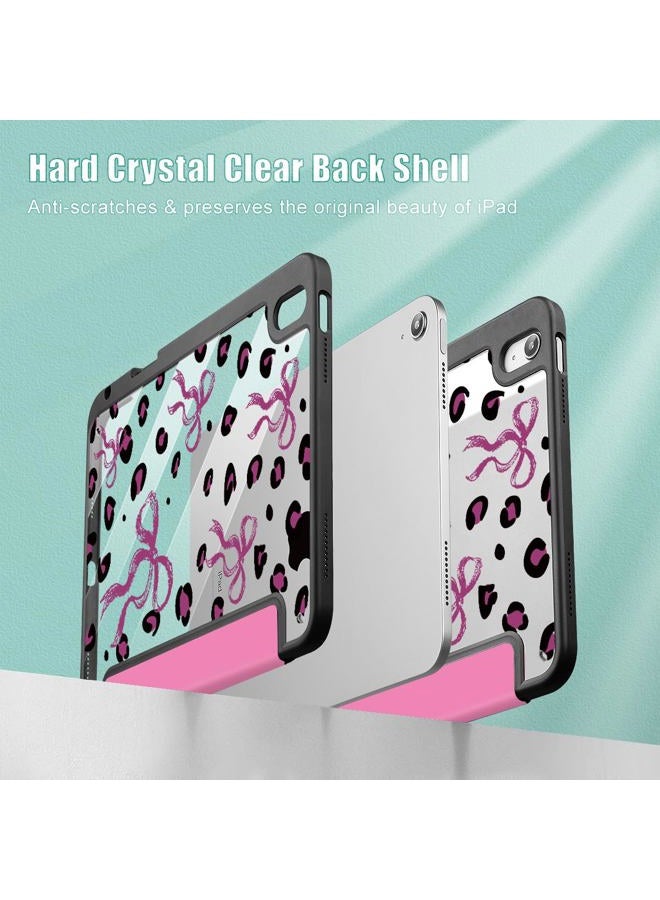 Mektron Case for 2025 iPad 11 inch (A16 Chip) 11th Gen Fit iPad 10th Gen10.9 inch 2022, Buit in Pencil Holder with Shockproof Cover Clear Shell + Trifold Stand + Auto Wake/Sleep, Composition Book-Bows - Image 4