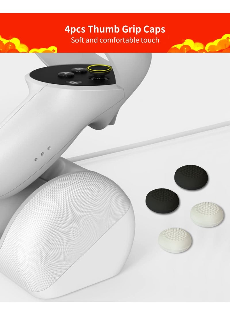 شابية مجموعة استبدال عصا التحكم 9 في 1 لجهاز تحكم Oculus Quest 2/3، مجموعة إصلاح لجهاز تحكم Meta Quest 2/3، تتضمن 2 عصا تحكم، مفك براغي T5، ملقط، أداة رفع، 4 مقابض عصا تحكم - Image 5