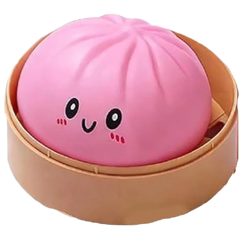 Giant Glitter Dumpling 10CM Pink Rainbow Squishy - Soft TPR Stress Relief Toy for Adults Kids Anxiety Relief - Image 1