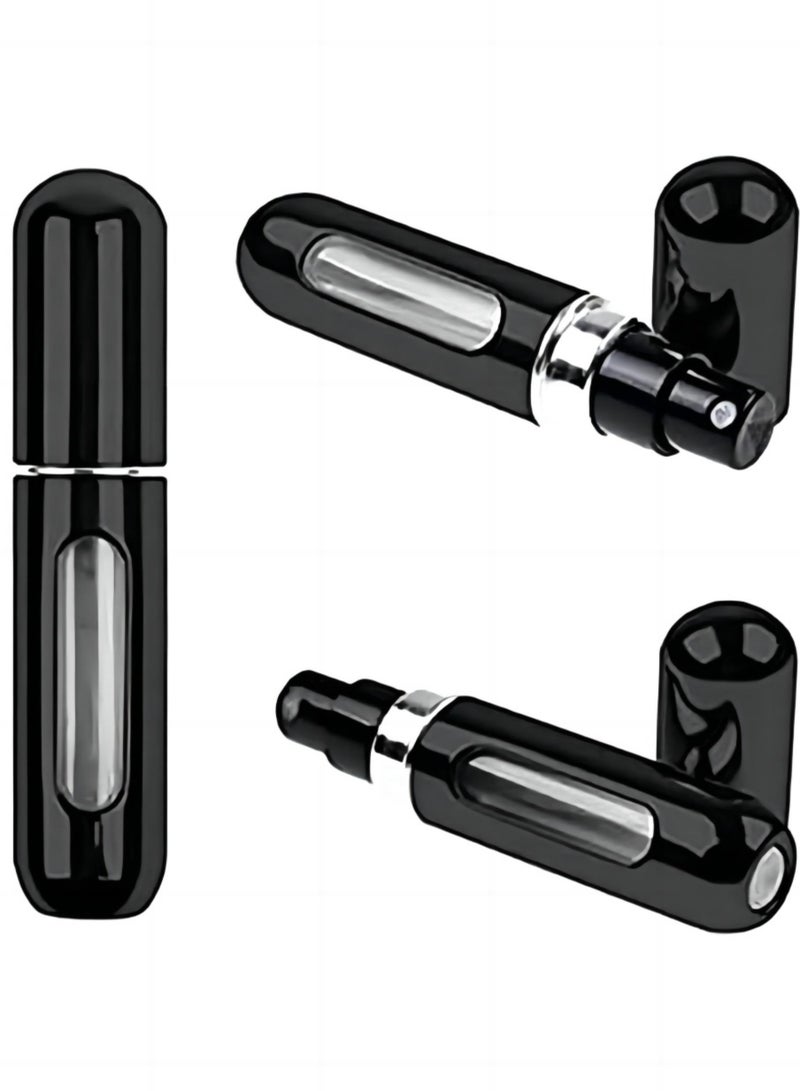 ORiTi Refillable Perfume Atomizer Bottle for Travel Spray Scent Pump Case- 1 Piece- Black - Image 1