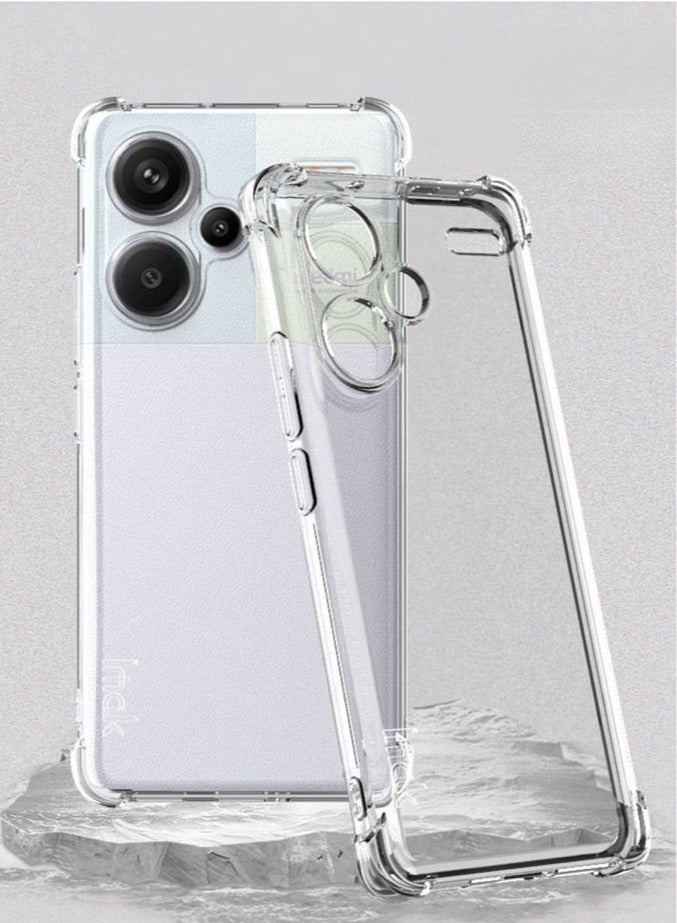 Case Compatible with Xiaomi Redmi Note 13 Pro Plus 5G (Not for Note 13 Pro 5G), Cover Silicone Transparent TPU Gorilla Anti-shock Protector Camera Shockproof Corners - Clear