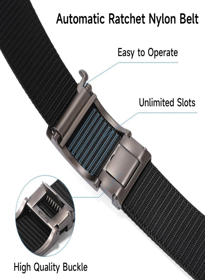 SENDEFN Nylon Ratchet Belts for Men, Golf Web Belt with Automatic Adjustable Buckle Casual Jeans - Image 3