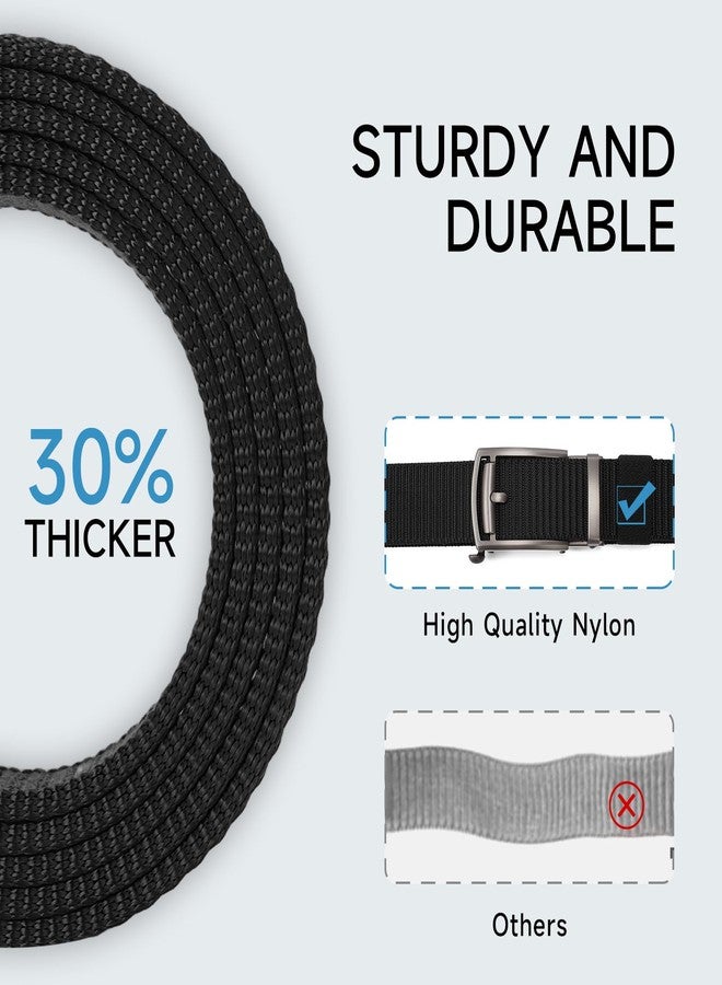 SENDEFN Nylon Ratchet Belts for Men, Golf Web Belt with Automatic Adjustable Buckle Casual Jeans - Image 2
