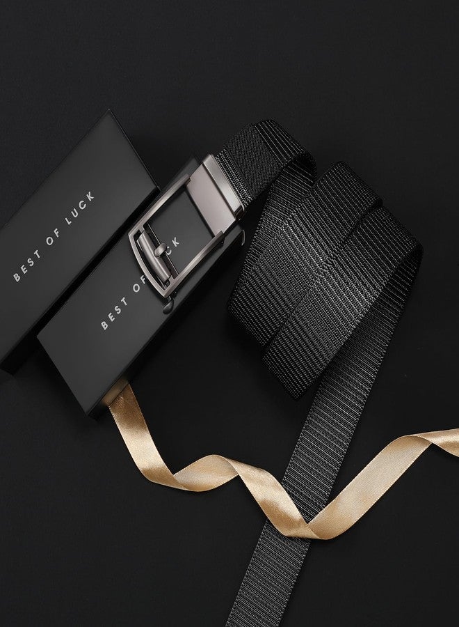 SENDEFN Nylon Ratchet Belts for Men, Golf Web Belt with Automatic Adjustable Buckle Casual Jeans - Image 5