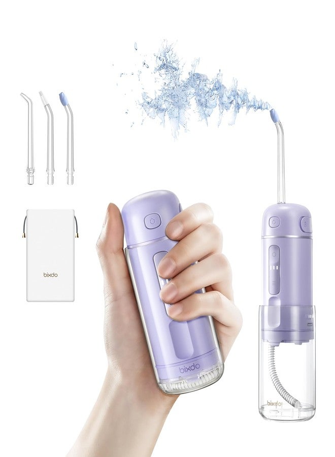 bixdo Water Flosser Travel Size - Portable Water Flosser Cordless for Teeth Gums Braces Cleaning, Oral Irrigator with 3 Modes, IPX7, Low Noise for Adult Kids, Mini Travel Essentials, A30 Pro Purple - Image 1