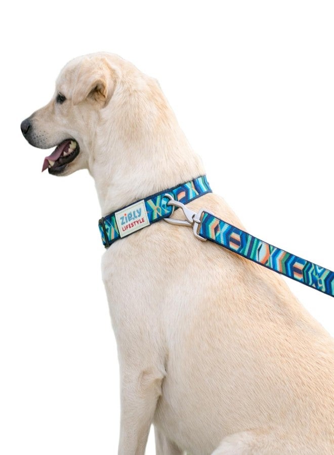 Zigly Tropical Tide Adjustable Dog Collar - Large | Durable Polyester | Secure Metal D-Ring | Ideal for Daily Use - Image 1