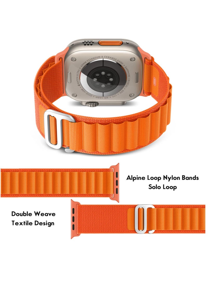 SYOSI - Compatible for Apple Watch Ultra 49mm Wide Band, Textile Stretch Nylon Titanium G‑Hook Wristband Sport Strap for iWatch 49mm 45mm 44mm 42mm Series 8/7/6/SE/5/4/3/2/1 Men Bands - Image 1