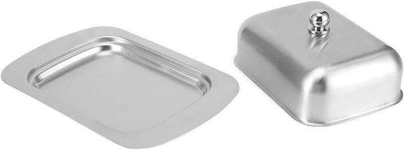 Stainless Steel Butter Dish with Lid and Handle, Double Insulated Butter Keeper for Refrigerator or Tabletop, Silver Kitchen Accessories for Cheese Bread Dessert - Image 5