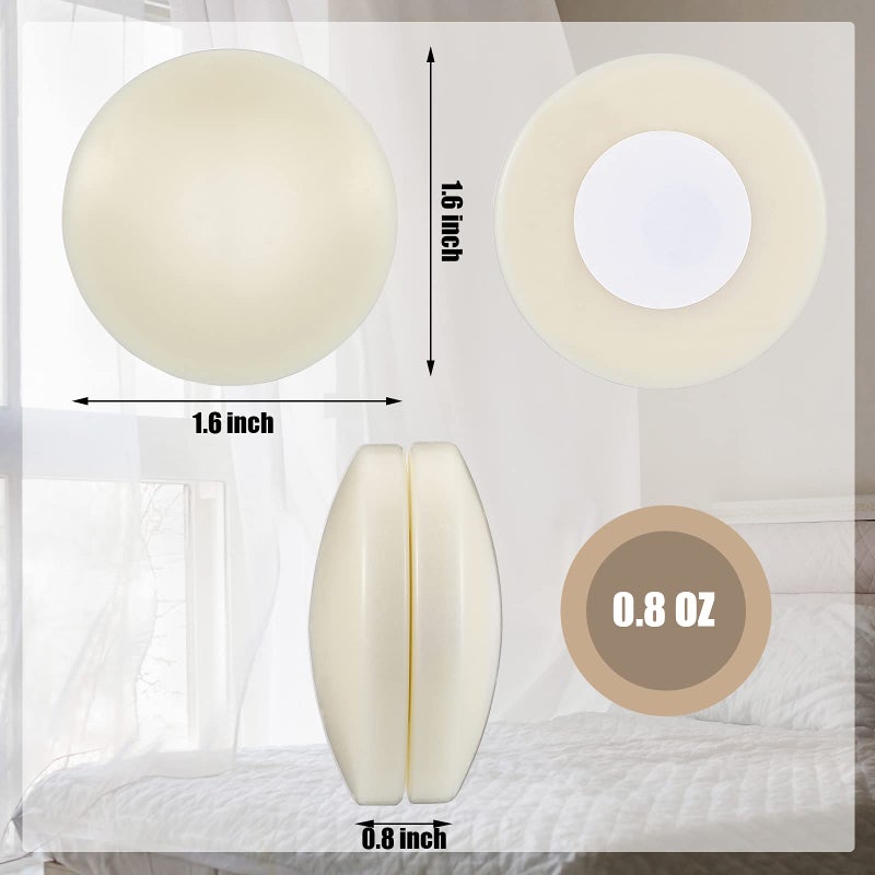 Jetec أوزان ستائر مغناطيسية، مغناطيسات ستائر دش ثقيلة مغطاة بالبلاستيك بدون خياطة، لتجنب التطاير، تعمل للستائر، مفرش الطاولة، العلم، بطانة الستائر الخارجية (بيج، 6 مجموعات) - Image 3