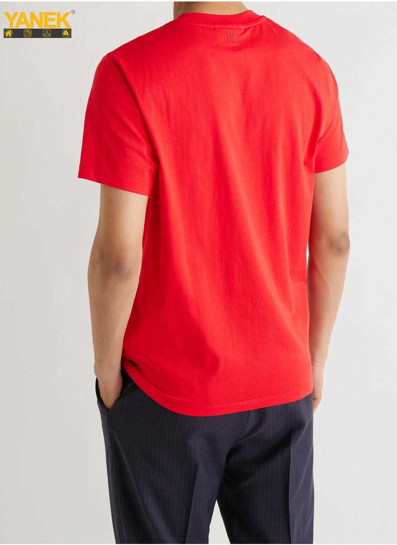 YANEK Plain Mens T Shirt Solid Color Half Sleeves Ultra Soft  - Image 3
