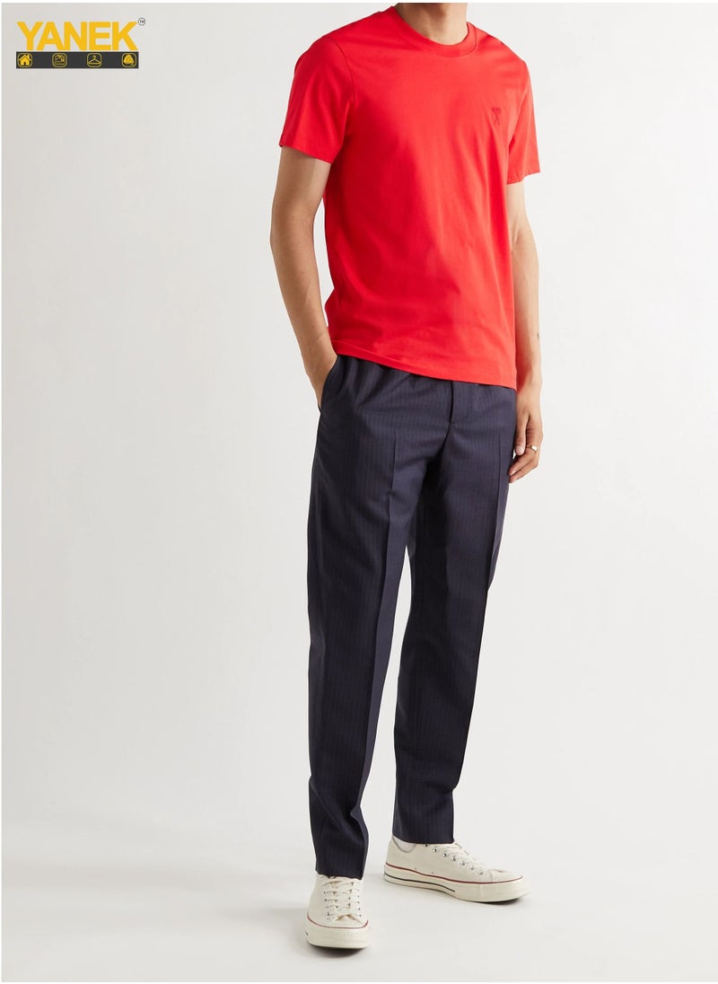 YANEK Plain Mens T Shirt Solid Color Half Sleeves Ultra Soft  - Image 2