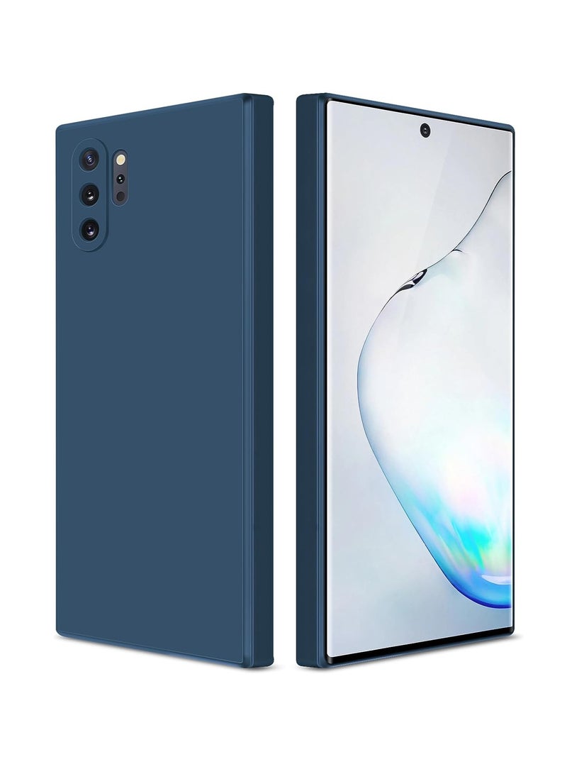 DUSALA Silicone Case Compatible with Samsung Galaxy Note 10 Plus Full Body Silky Soft Touch Phone Case with Camera Protection Shockproof Cover with Microfiber Lining(Blue) - Image 1