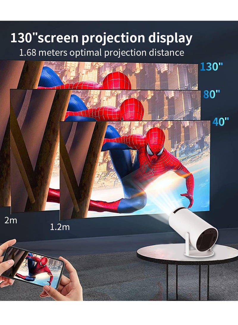 ELTRAZONE Mini Portable Automatic Keystone Correction Mini Portable Projector, Intelligent 4K 200 ANSI Projector with Dual WiFi 2.4G/5G, 180 Degree Rotation, Round Design (Without Built-in Android)  - Image 2