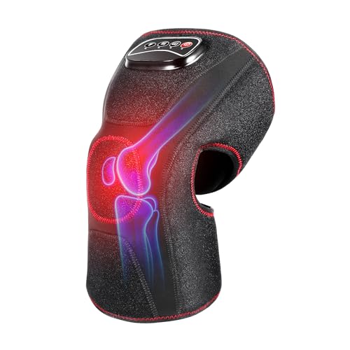 QUINEAR Air Compression Knee Massager with Heat Knee Brace Wrap for Arthritis Pain Relief Heating Pad for Knee for Circulation and Pain Relief3 Modes 3 Intensities - Image 2