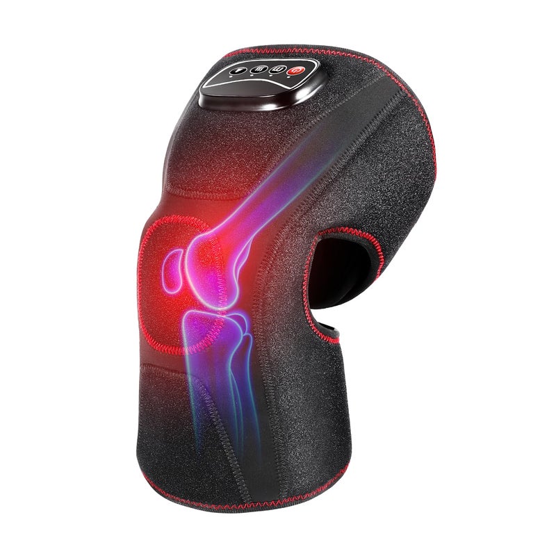QUINEAR Air Compression Knee Massager with Heat Knee Brace Wrap for Arthritis Pain Relief Heating Pad for Knee for Circulation and Pain Relief3 Modes 3 Intensities - Image 3