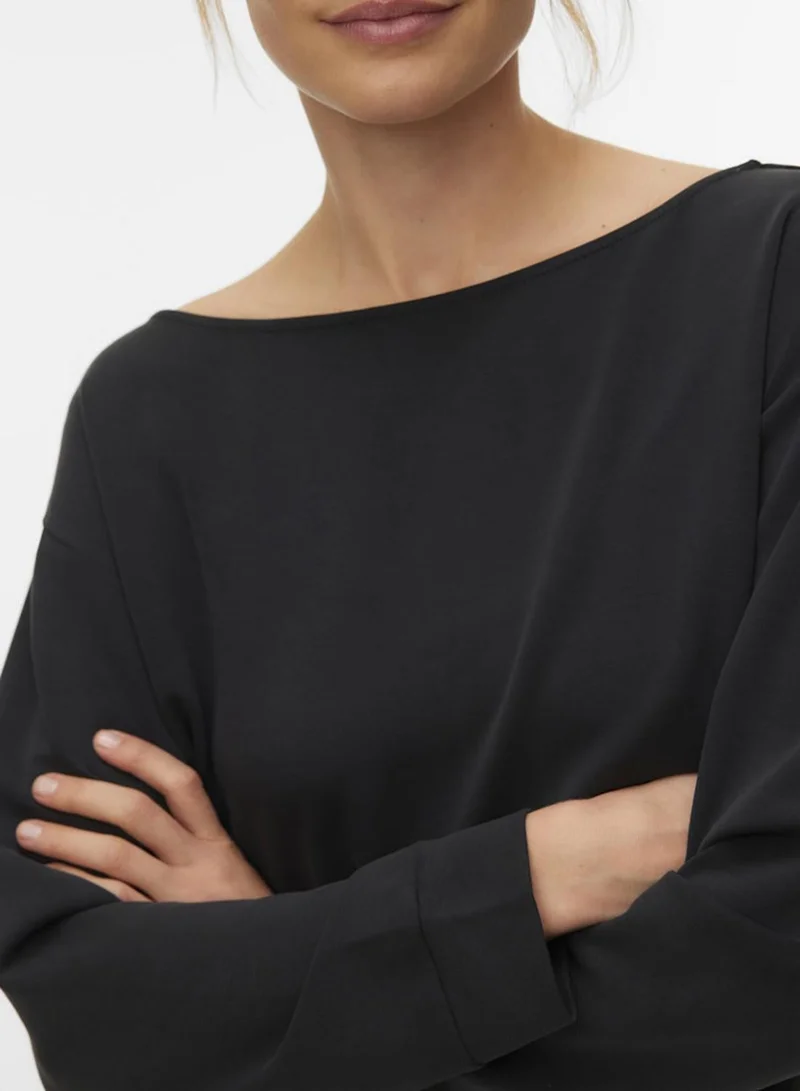 Vero Moda black Long Sleeve Knit Top for Women | Best Price UAE