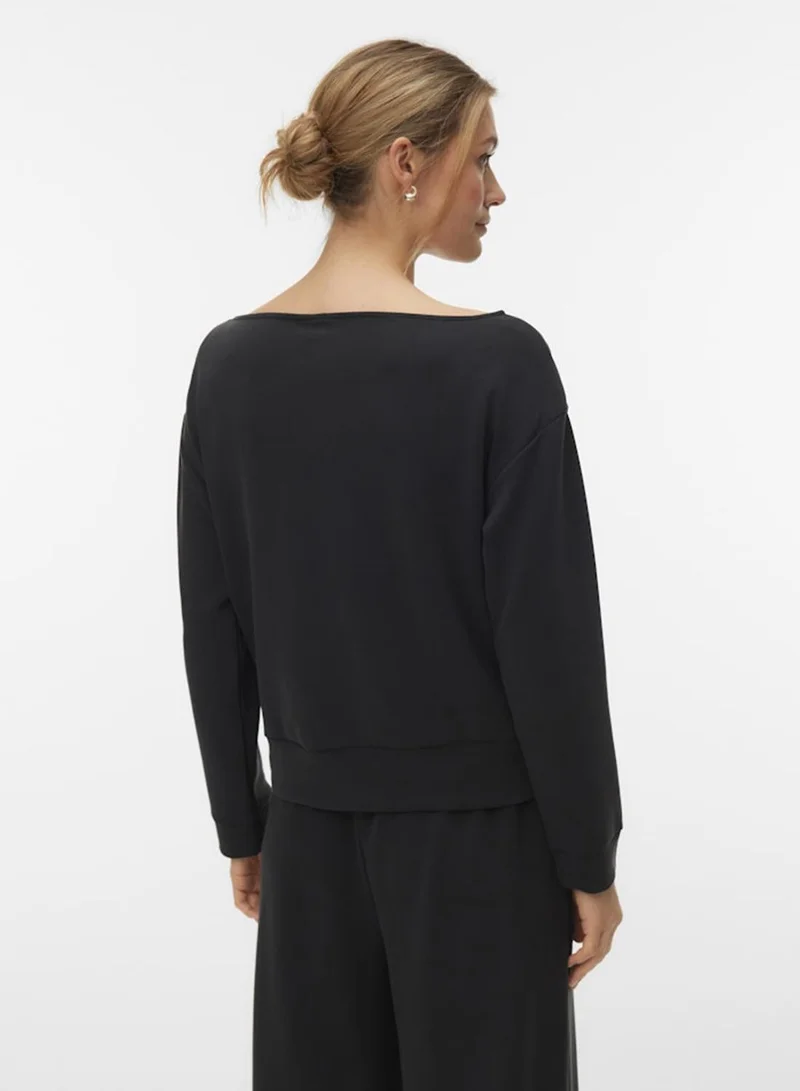 Vero Moda black Long Sleeve Knit Top for Women | Best Price UAE