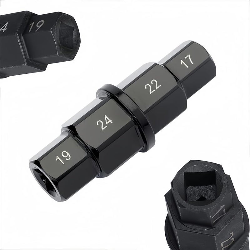 P1TOOLS P1 Tools Motorcycles Hex Axle Tool 17mm 19mm 22mm 24mm Hex Allen Axle Spindle Tool Driver Spindle Socket Adapter - Image 2