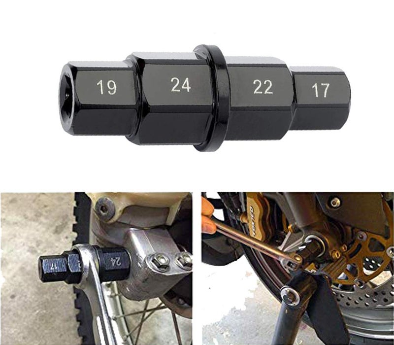 P1TOOLS P1 Tools Motorcycles Hex Axle Tool 17mm 19mm 22mm 24mm Hex Allen Axle Spindle Tool Driver Spindle Socket Adapter - Image 5