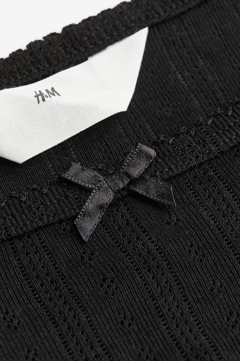 H&M Pointelle jersey top