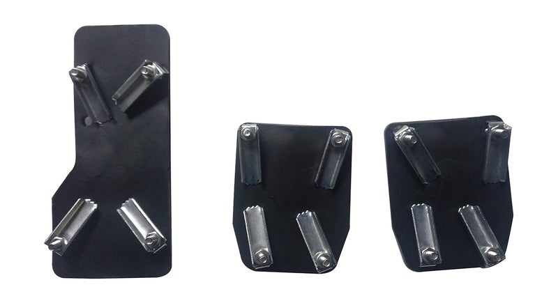 Oshotto مجموعة أغطية دواسات السيارة Oshotto 3 قطع غير قابلة للانزلاق CS-320 متوافقة مع تويوتا فورتشنر القديمة (أسود) - Image 4