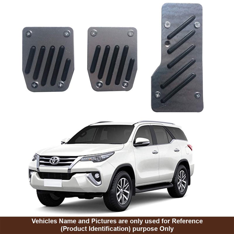 Oshotto مجموعة أغطية دواسات السيارة Oshotto 3 قطع غير قابلة للانزلاق CS-320 متوافقة مع تويوتا فورتشنر القديمة (أسود) - Image 1