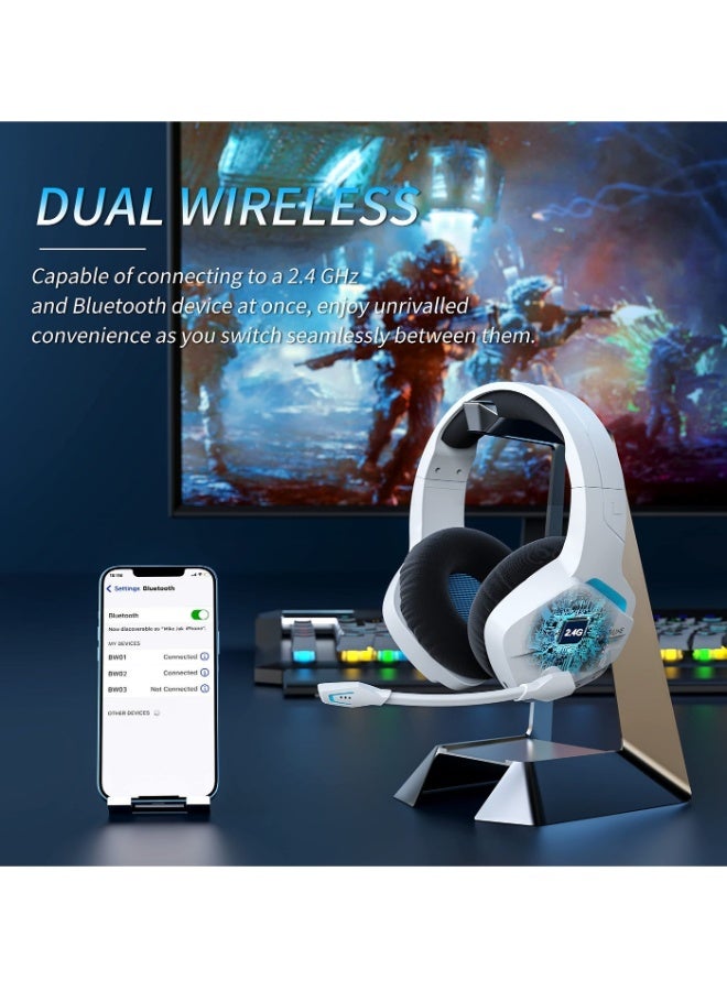 BINNUNE BW01 2.4G/Bluetooth Wireless Gaming Headset With Microphone For PC PS4 PS5 USB Gamer Headphones With Mic - Image 2