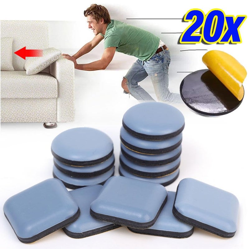 Floor Protection Pads, Grey, 4 Pack, Anti Scratch Chair Leg Protectors for Table, Multi Size, Easy to Install, Suitable for Home and Office (19mm) - Image 3