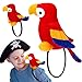 Funtery 2 Pcs Halloween Pirate Parrot on Shoulder Prop Halloween Stuffed Pirate Costume Accessories Party Favors Gifts Toys for Girls Boys - Image 2