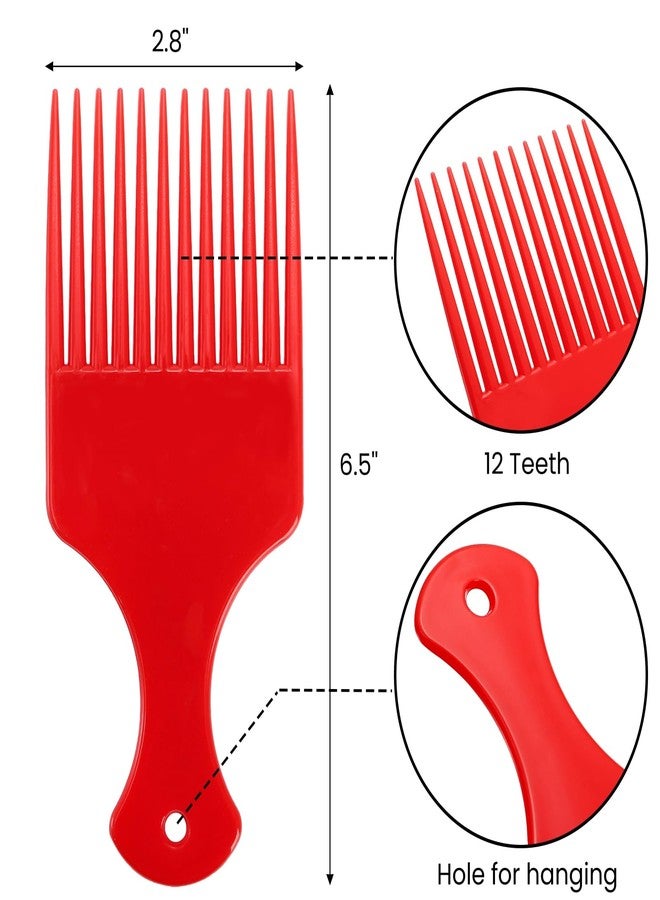 Nagpew 60 Pieces Hair Picks, 6.5 Inch Plastic Afro Curly Comb Bulk for Men Women, Lift Detangling Wide Tooth Barber Combs for Salon, Long, Thick, Natural Black Hair, Afro Twist Parting - Image 2