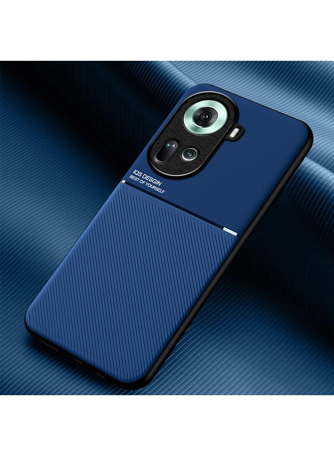 S-TOP Case For OPPO Reno11 5G Global Classic Tilt Strip Grain Magnetic PC Hybrid TPU Phone Case - Image 1