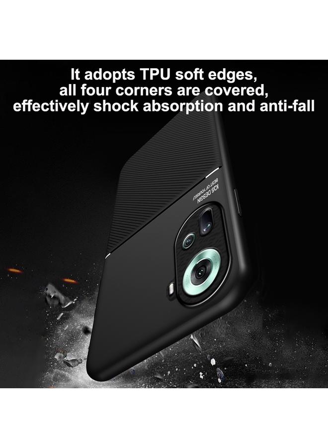 S-TOP Case For OPPO Reno11 5G Global Classic Tilt Strip Grain Magnetic PC Hybrid TPU Phone Case - Image 4