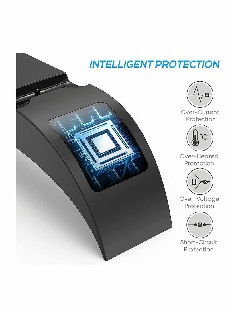 Captaintech PS5 Charging Station for Sony Playstation 5 Dualsense Controllers,  Add to Top Upgraded Dual Purpose Controller Charger Dock Accessories with 2.5H Fast - Image 5