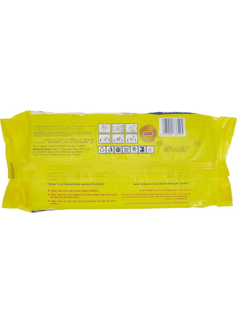 Chubs Baby Wipes Flow Pack 40`S Sensitive, Piece of 40 - Image 2