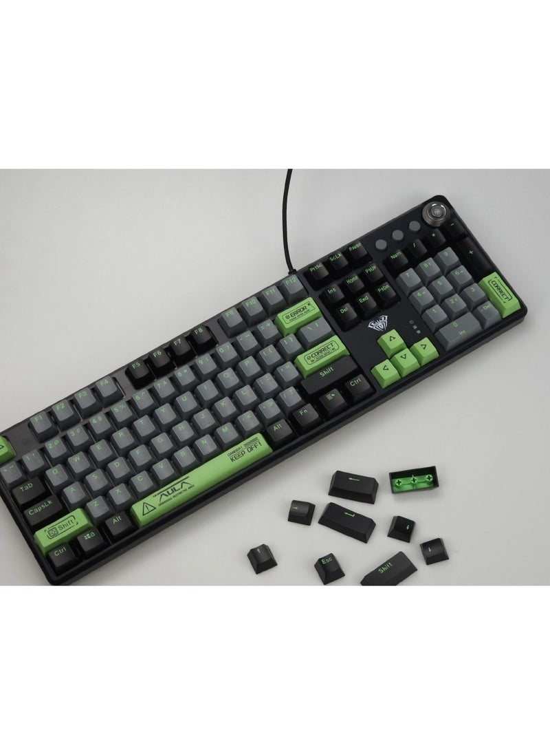 Mechanical Gaming Keyboard NKRO with Wrist Rest RGB Backlit Volume/Lighting Control Knob Fully Programmable 108-Keys Anti-Ghosting Wired Computer Keyboards for Office/Games, Brown Switch - pzsku/ZFB2A9EF4B1B1F6EEFE02Z/45/_/1716285481/f4e13a54-1909-4f5a-82c5-53434411da22