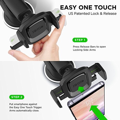 iOttie Easy One Touch Mini Dash Windshield Car Mount Phone Holder iPhone Xs Max R 8 Plus 7 Samsung Galaxy S10 E S9 S8 Plus Edge Note 9 Other Smartphones - Image 3