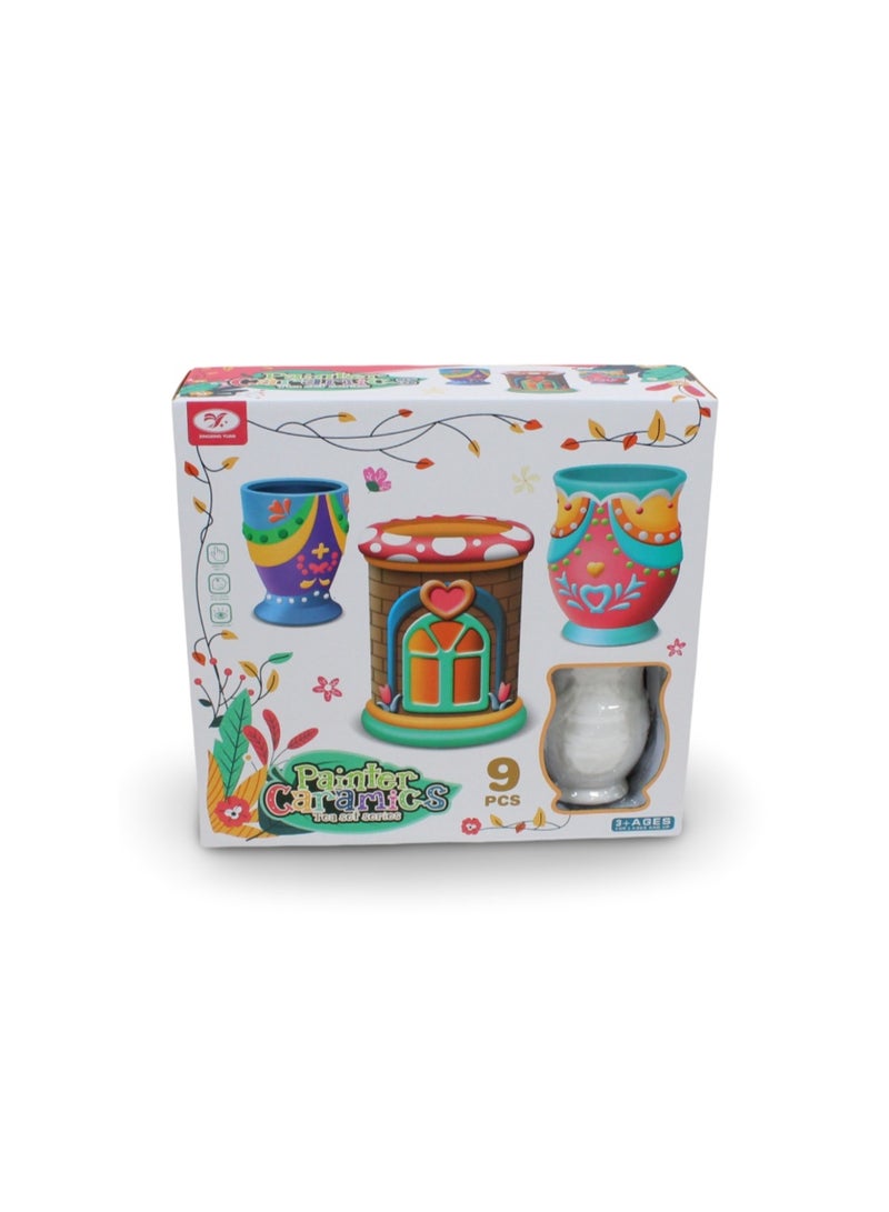 Xingxing Yuan Painter Ceramics Tea Set - Image 1