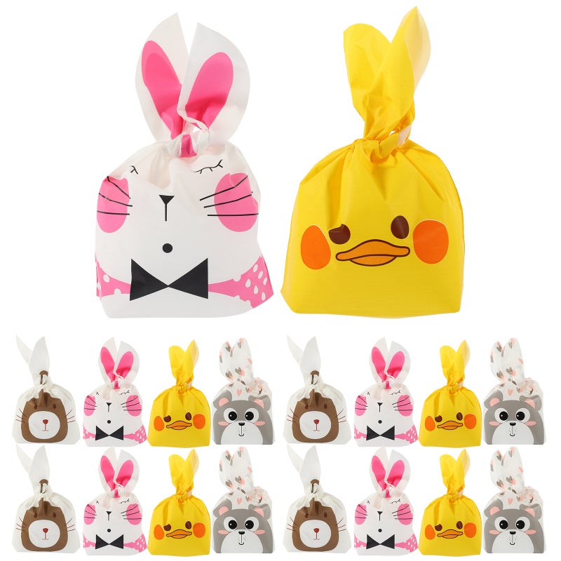 200pcs Adorable Cartoon Animal Pattern Candy Bag Multi-purpose Box Wrapping Bag Ear Design Bag - Image 5