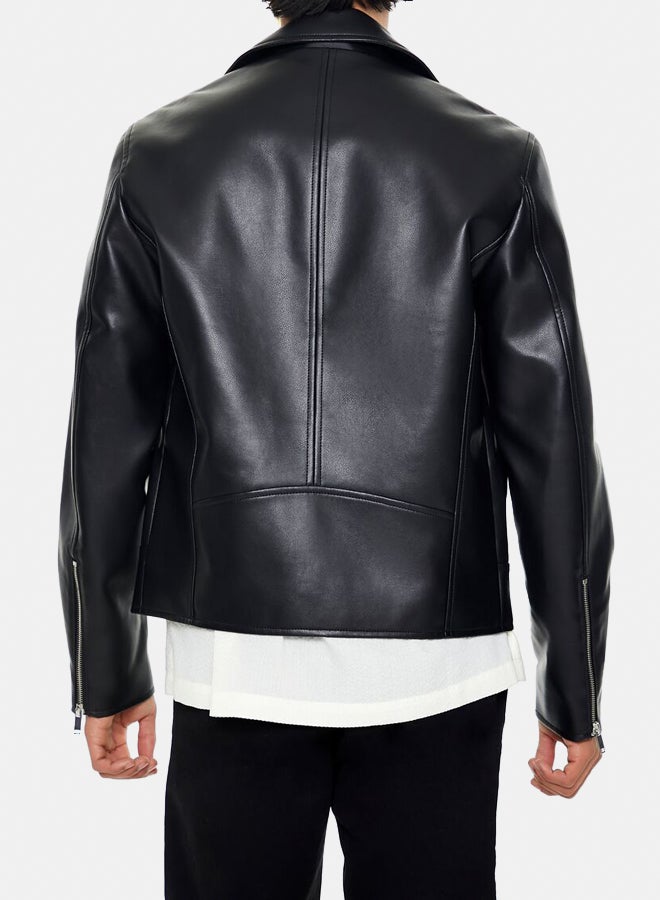 FOREVER 21 جاكيت موتو من الجلد الصناعي - Image 3